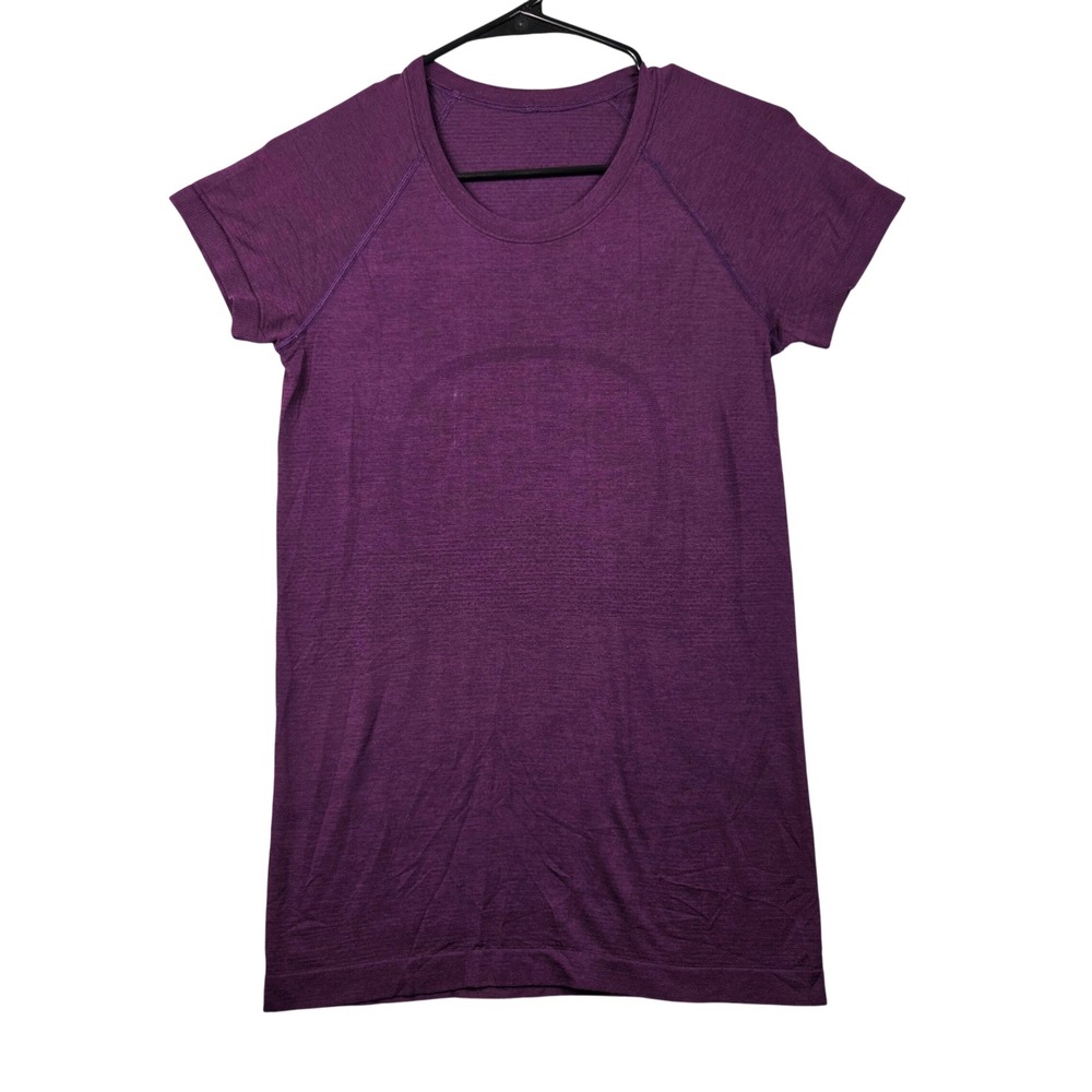 Lululemon Swiftly Tech Short Sleeve Women 6 Purple Excellent Activewear Crew